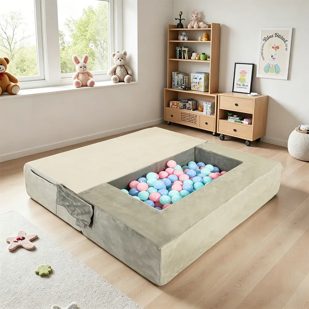 Set sofa blok bangunan anak-anak yang dapat dilipat empat bagian