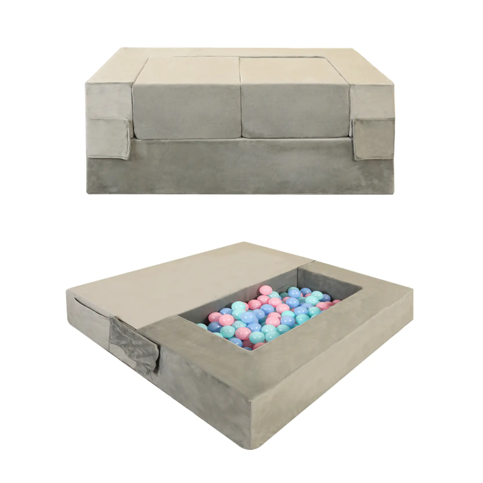 Set sofa blok bangunan anak-anak yang dapat dilipat empat bagian