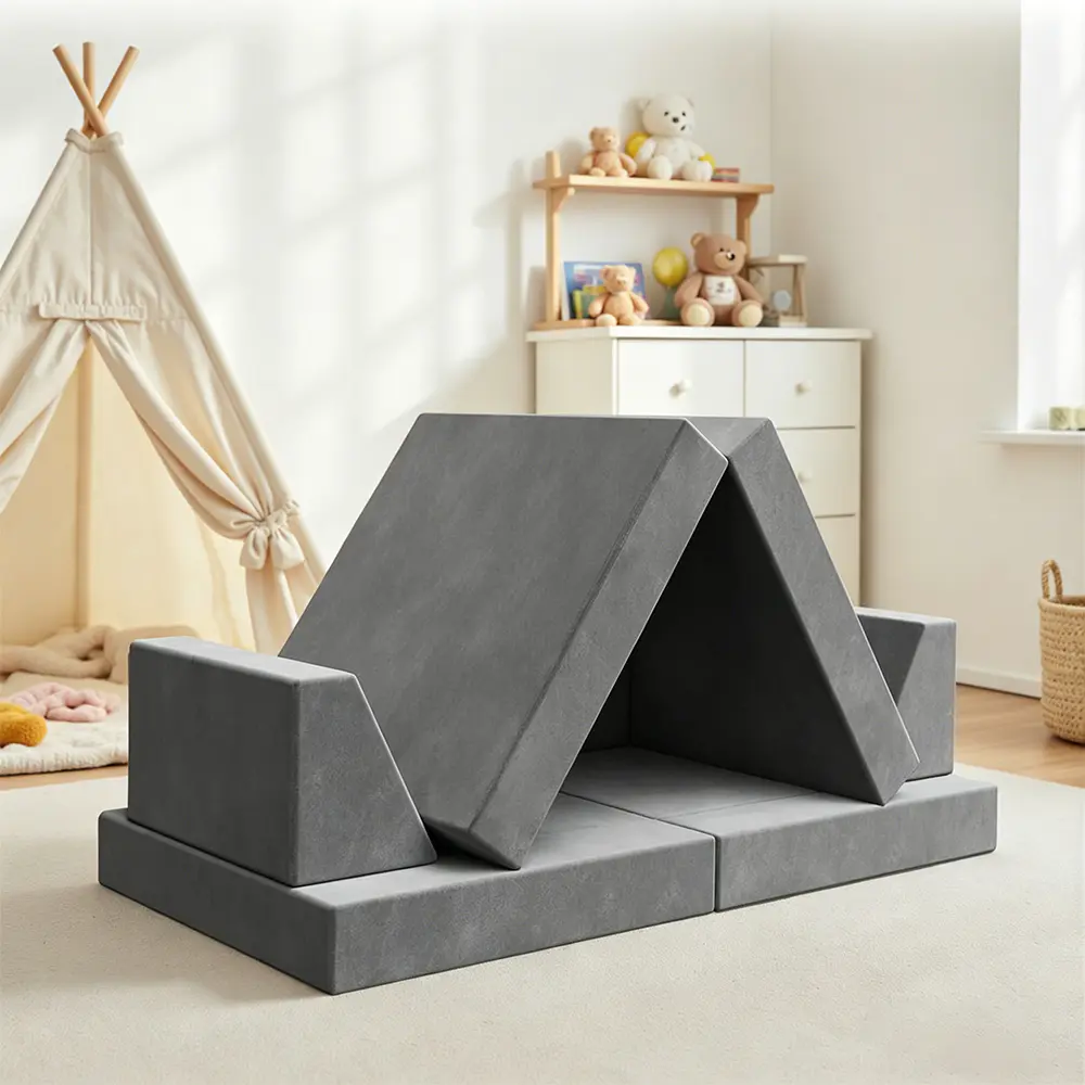 Set sofa blok bangunan anak-anak yang dapat dilipat delapan bagian