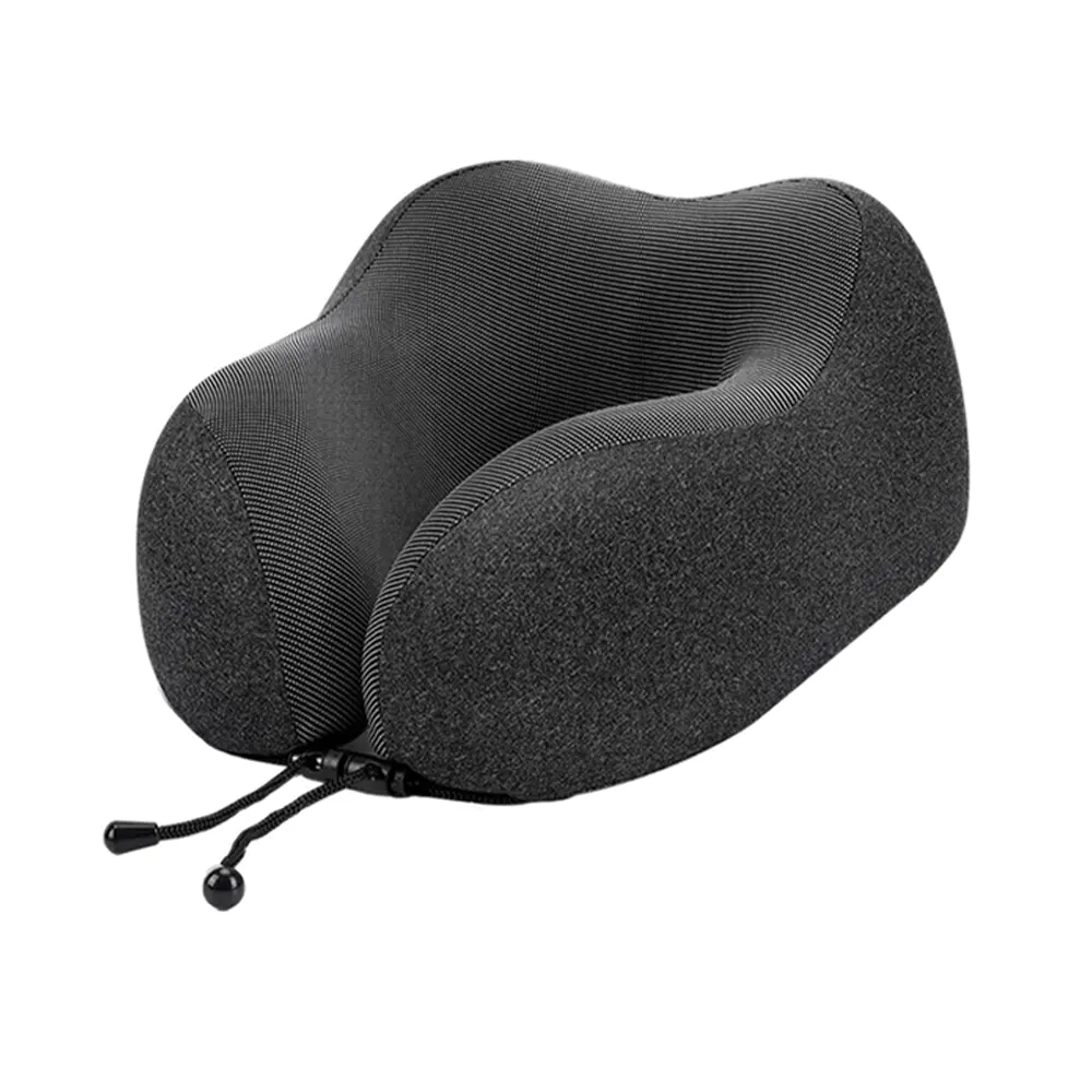Bantal leher busa memori berbentuk U yang dapat dilepas