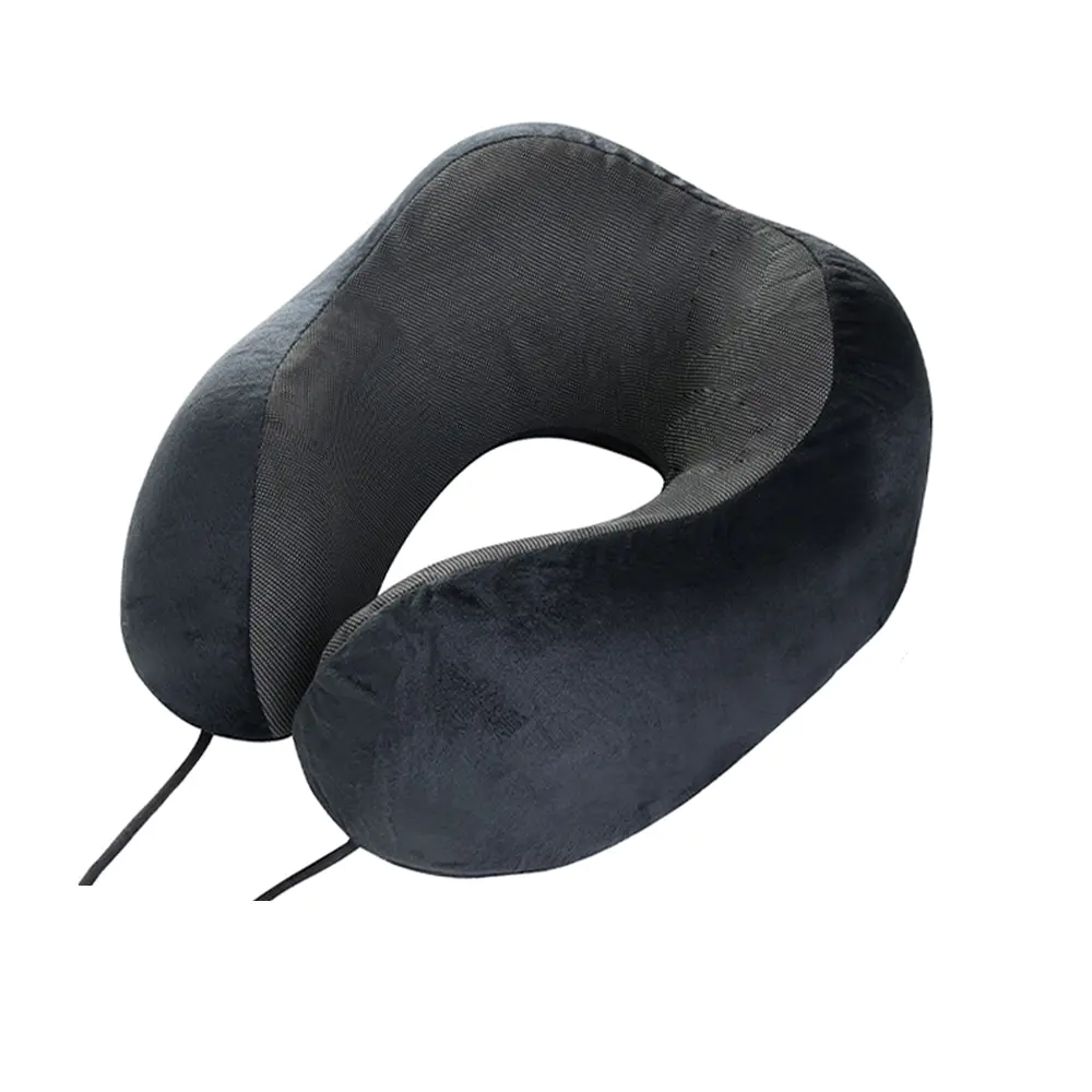 Bantal leher busa memori portabel berbentuk U