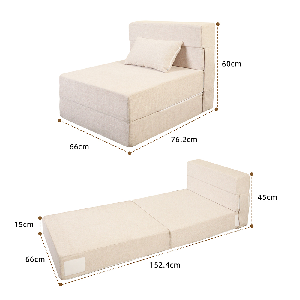Sofa lipat berwarna putih