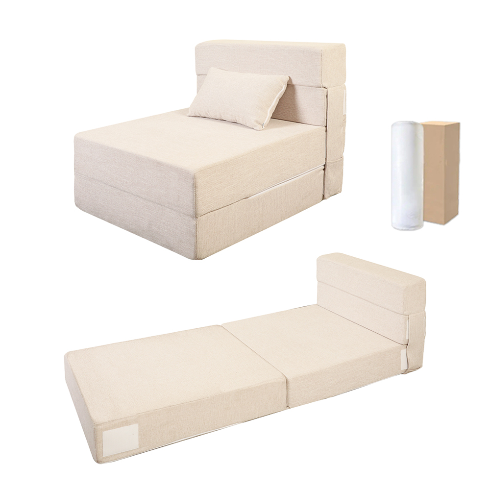 Sofa lipat berwarna putih