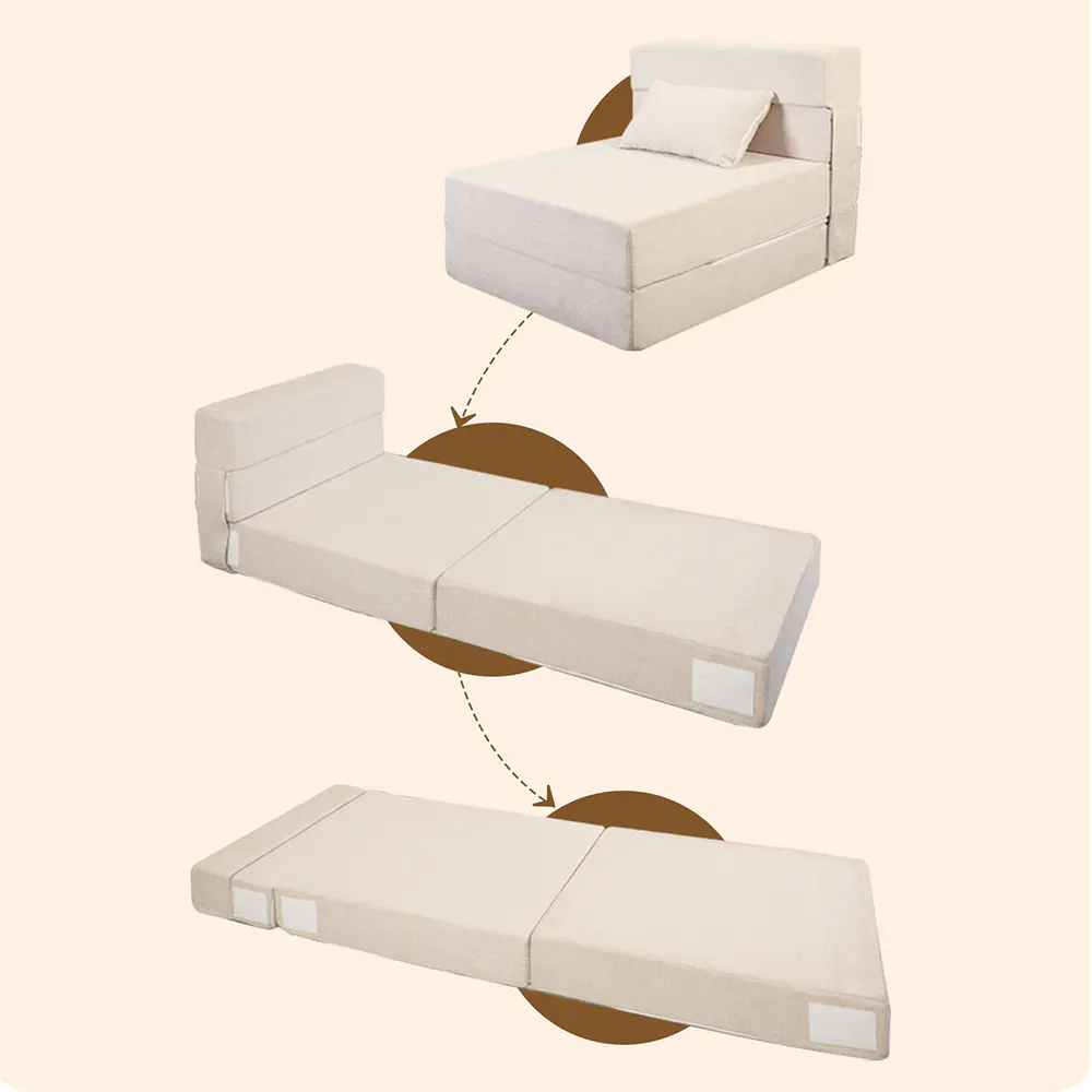 Sofa lipat berwarna putih