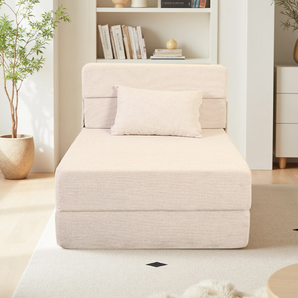 Sofa lipat berwarna putih