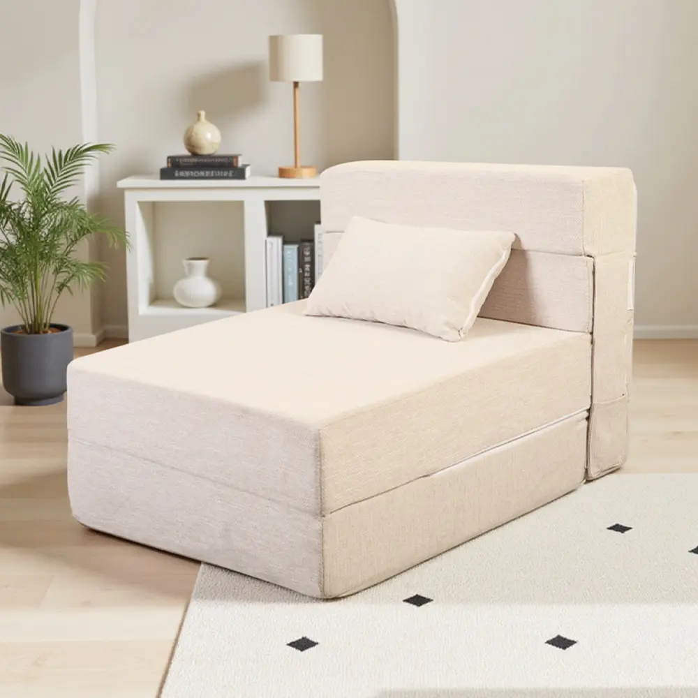 Sofa lipat berwarna putih